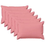 vidaXL Prevleka za blazino 6 pcs HOUTEN Roza 50 x 80 cm Lažni lanu