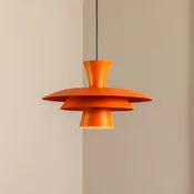 Luminex Obesna svetilka Plato, oranžna, kovina, O 38 cm, E27 - Dnevna soba/jedilnica - Sodobni