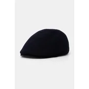 Volnena čepica iz tvida Kangol mornarsko modra barva