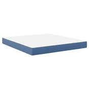 Vidaxl Vzmetnica z vzmetnico Modra 180 x 200 cm blago