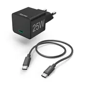 HAMA Kucni punjac 25W sa kablom/ crna
