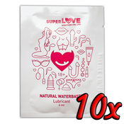 SuperLove Natural Waterbased Lubricant 4ml 10 pack