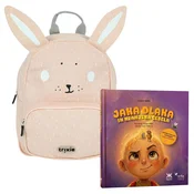 trixie otroški nahrbtnik mrs. rabbit + slikanica jaka dlaka in kranjska čebela
