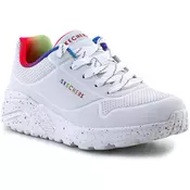 Skechers Patike za devojčice Uno lite rainbow speck gg, Bele