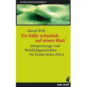 Ein Käfer schaukelt auf einem Blatt
