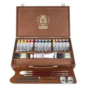 Schmincke MUSSINI lesena škatla z barvami 15 x 35 ml in belo 150 ml