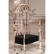 Casa Padrino luxury armchair black/copper 78 x 78 x H. 156 cm - Living room armchair - Hotel armchair - Living room furniture - Hotel furniture - Luxury furniture