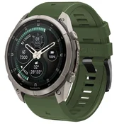 Tech-protect Silicone pašček Garmin QuickFit 22mm, military green