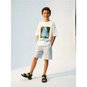 Sinsay - Pamucna oversize majica s printom Jaws - belo