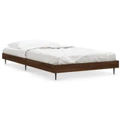 Vidaxl Posteljni okvir brez vzmetnice hrast 90x200 cm inženirski les