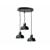 Crni luster na sajli HEBE 3xE27/60W/230V