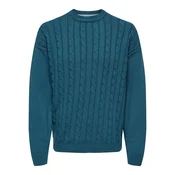 Only & Sons Pulover Lamard  cijansko modra