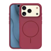 Mat Liquid silikonski ovitek z MagSafe za iPhone 17 Pro Max - rdeč