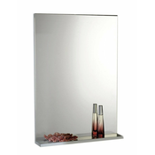 Ogledalo BETA, 40 x 70 x 12 cm - Bela - MDF/laminat - Polica - Ogledala s polico