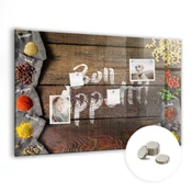 tulup.si Magnetna tabla za risanje Napis bon appetit 90x60 cm