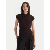 TWINSET Bluza 252TT3550 Rjava Regular Fit