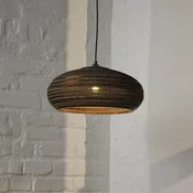 OSRAM viseča svetilka DROP, rjava, O 40 cm, valovita lepenka, E27 - Dnevna soba/jedilnica - Papir/karton