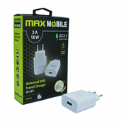 MaxMobile kućni adapter Q.C 3.0 QUICK CHARGE USB TR207 3A: bijeli