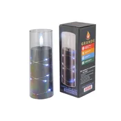 Dekorativna LED sveča z učinkom plamena JC-063 55x150 mm črna