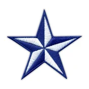 shumee Našitek Jadralna zvezda - modra/bela - Podloga za likanje/toplotno varjenje - Vezen našitek/značka/emblem