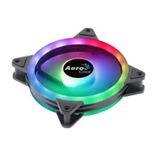 Aerocool Aerocool Duo 12 ARGB 6-pin računalniški ventilator 12 cm, črn, večbarvna LED osvetlitev, 1000 RPM