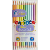 Bi-Color 12-delni komplet barvnih svinčnikov pastelnih barv z dvojno konico - Carioca