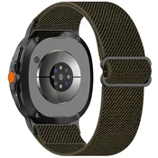 Najlonski pas Techsuit W080 za Samsung Galaxy Watch8 40mm/Watch8 44mm/Watch8 Classic 46mm - temno zelen