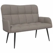 Vidaxl Kavč za 2 osebi Taupe 115 x 61 x 87 cm Blago