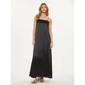 Fracomina Poletna obleka FS24SD3006W45101 Črna Loose Fit