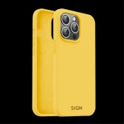 UNBRANDED Tekoči silikonski ovitek SiGN za iPhone 15 Pro Max - rumen