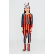 Tinycottons pajkice otroške RED-BLUE STRIPES SHINY LEGGINGS