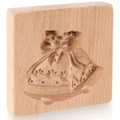 Northix Lesen model za piškote v obliki zvončka, 10x10 cm, bukov les