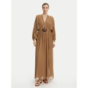 Luisa Spagnoli Večerna obleka Paiolo 541815 Rjava Regular Fit