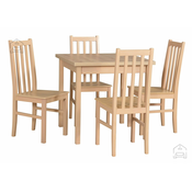 Komplet za jedilnico Miza Max 9 sonoma + 4 stola Bos 10 D sonoma