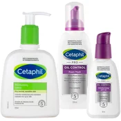 Cetaphil Set - Losion, Pjena za cišcenje i Fluid za lice, 2 ? 236 + 118 ml