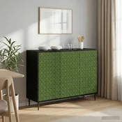 vidaXL Strani šal GELEEN Črni hrast 102 x 33 x 76 cm Inženirski les