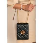 Elegantna mala torbica sa prošivenim detaljem, crna