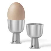 Šalica za jaje BEVO 6 cm, set od 2 kom, srebrna, nehrđajući čelik, Zack