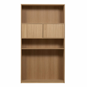 Modularna knjižna polica v hrastovem dekorju v naravni barvi 110x199 cm Modulair – vtwonen
