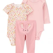 Carters komplet 3/1 (bodi,pantalone), devojcice