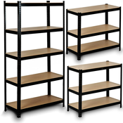 Janshop Kovinski skladiščni stojalo 180 x 90 x 40 cm Humberg HR-813 Črna, (21105553)