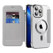 Etui SmartMag Book z Magsafe tehnologijo in RFID denarnico za iPhone 13 Pro - gray