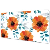 Decormat Podloga za pisalno mizo Oranžna roža 120x60 cm