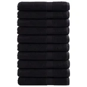 Vidaxl Premium brisače SOLUND 10 kos črna 80x200 cm 600 g/m2