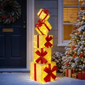 Božična dekoracija darilna škatla 5 kos 125 LED Toplo bela