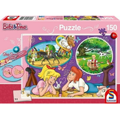 Puzzle - Bibi in Tina: prijateljici za vedno + Slap Snap zapestnica, 150 delov