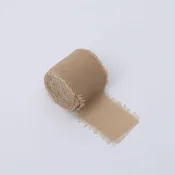 shumee Cvetlični trak - Šifon - Bež - Rola 4 cm x 4,5 m