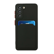 TPU gel ovitek Card Slot za Samsung galaxy S21 FE 5G - črn