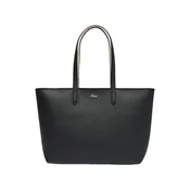 LACOSTE Nakupovalna torba Lacoste Sac Cabas Anna zippé Noir Farine črna
