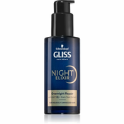 Schwarzkopf Gliss Night Elixir eliksir brez spiranja za poškodovane lase 100 ml